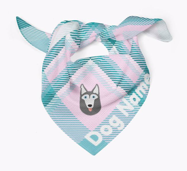 Personalised Tartan Dog Bandana for {dogsName}